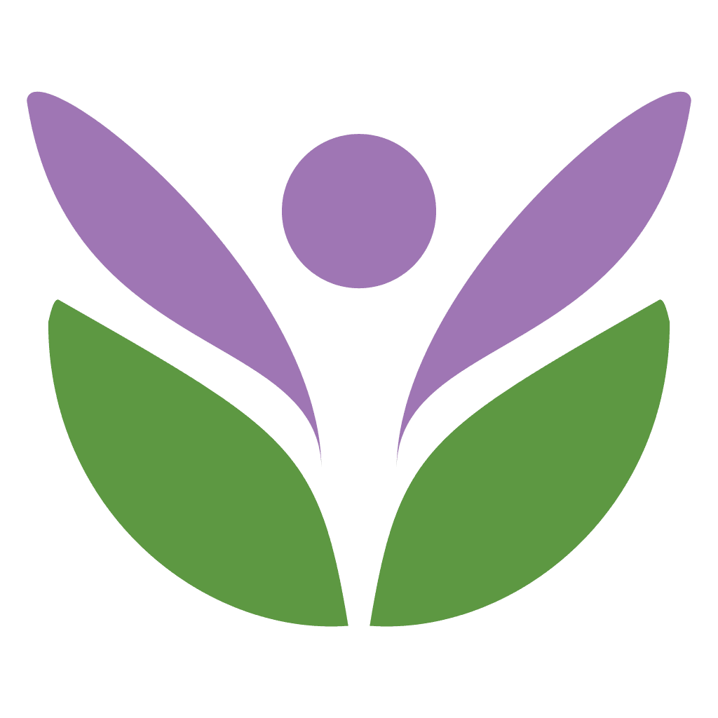 The new Envision Wellness symbol on its own: a figure rising from two leaves